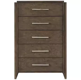 Emmett Dark Walnut 5 Drawer Chest