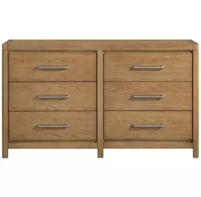 Charlotte Light Brown 6 Drawer Dresser