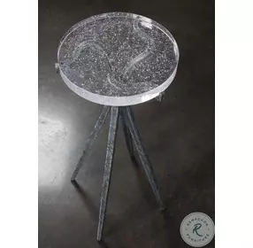 Luna Natural Iron and Clear Spot Table