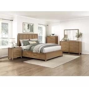 Charlotte Light Brown Rectangular Dresser Mirror