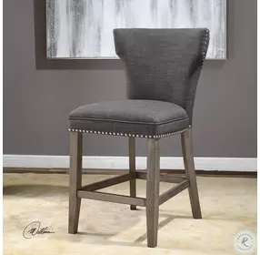 Arnaud Warm Charcoal Gray Counter Height Stool