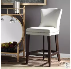 Dariela Cream White Counter Height Stool