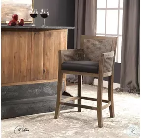 Encore Lush Dark Gray Counter Height Stool