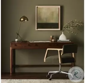 Arturo Natural Walnut Veneer 60" Drawer Desk