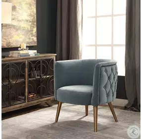 Haider Slate Blue Accent Chair