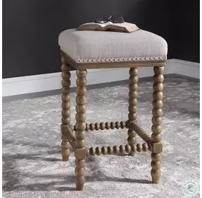 Griffin Beige Counter Height Stool
