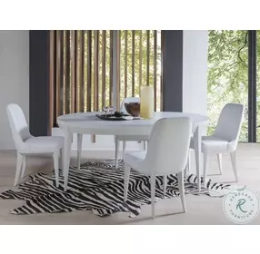 Marcel Inverno Arctic White Performance Fabric Upholstered Dining Side Chair