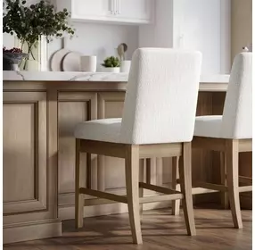 Sequoia Pearl Upholstered Counter Height Stool Set of 2