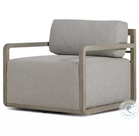 Stroud Stained Aged Grey Outdoor Swivel Chair