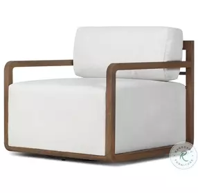 Stroud Stained Toasted Brown Outdoor Swivel Chair