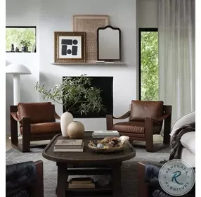 Cesar Heirloom Sienna Leather Chair