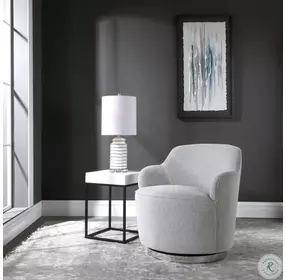 Hobart neutral Stone Swivel Chair