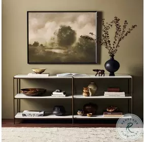 Felix Antique Brass 78" Large Console Table