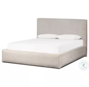 Quincy Plushtone Linen Performance Fabric King Upholstered Bed