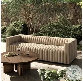Augustine Casa Cream 96" Upholstered Outdoor Sofa