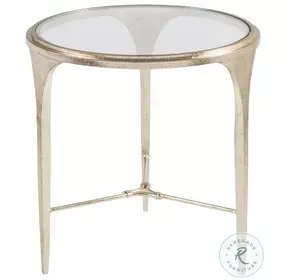 Signature Designs Champagne Round Porto End Table