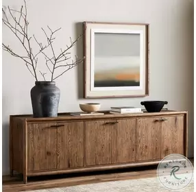 Glenview Weathered Oak Veneer 6 Door Sideboard