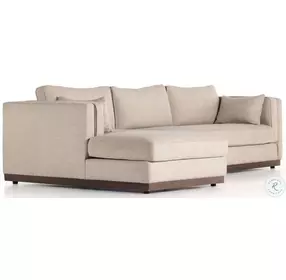 Lawrence Nova Taupe 2 Piece Performance Fabric LAF Sectional