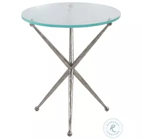 Signature Designs Antiqued Silver Marcus Round End Table