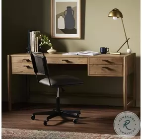 Glenview Weathered Oak Veneer 68" Drawer Desk