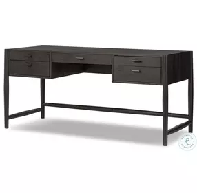 Glenview Cracked Smoked Black Oak 68" Drawer Desk