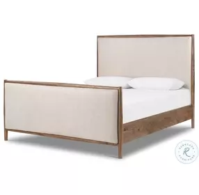 Glenview Weathered Oak Veneer Queen Upholstered Bed
