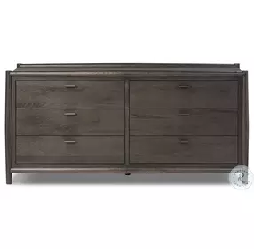 Glenview Cracked Smoked Black Oak 6 Drawer Dresser