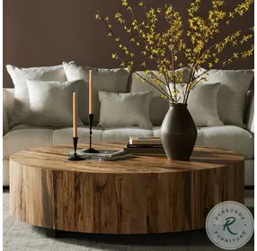 Hudson Spalted Primavera Large Round Coffee Table