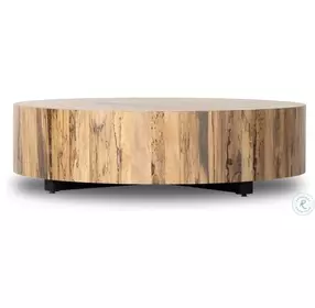 Hudson Spalted Primavera Large Round Occassional Table Set
