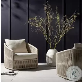 Porto Faye Sand Outdoor Swivel Chair