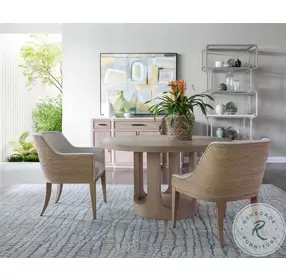 Simpatico White Oak Round Dining Table