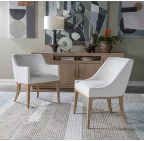 Simpatico White Dove Performance Fabric Side Chair