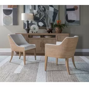 Simpatico White Dove Performance Fabric Woven Side Chair