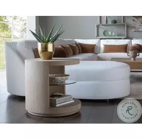 Simpatico White Oak Round End Table