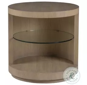 Simpatico White Oak Round End Table
