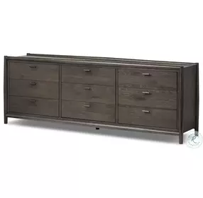 Glenview Cracked Smoked Black Oak 9 Drawer Dresser