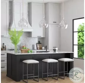 Brisbane Casual Ivory and Warm Gray Counter Height Stool