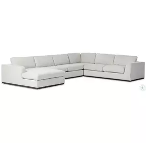 Colt Merino Cotton 4 Piece Performance Fabric Sectional with LAF Chaise