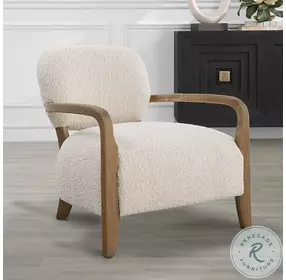 Telluride Natural Faux shearling Accent Chair