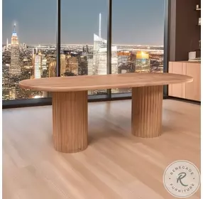 Breck Brown 84" Pedestal Dining Table