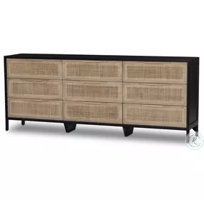 Sydney Black Wash 9 Drawer Dresser