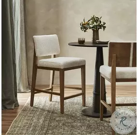 Carlo Somerton Ash Performance Fabric Counter Height Stool