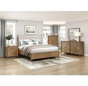 Sonoma Brown Eastern King Upholstered Platform Bed
