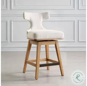 Klismos Off White Counter Height Stool