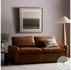 Tillery Sonoma Butterscotch Leather Power Reclining Loveseat