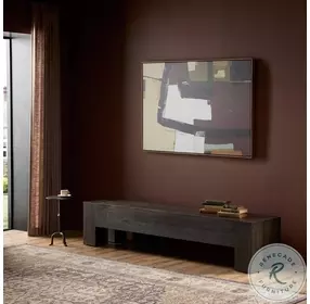 Abaso Ebony Rustic Wormwood Oak Large 90" Accent Bench