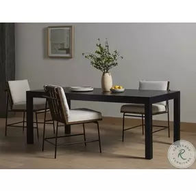 Isador Black Wash Poplar Dining Table