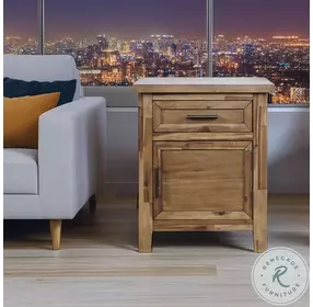 Claremont Wire Brush Brown Chairside Table