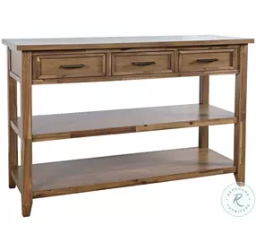 Claremont Wire Brush Brown Console Table