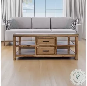 Claremont Wire Brush Brown Coffee Table